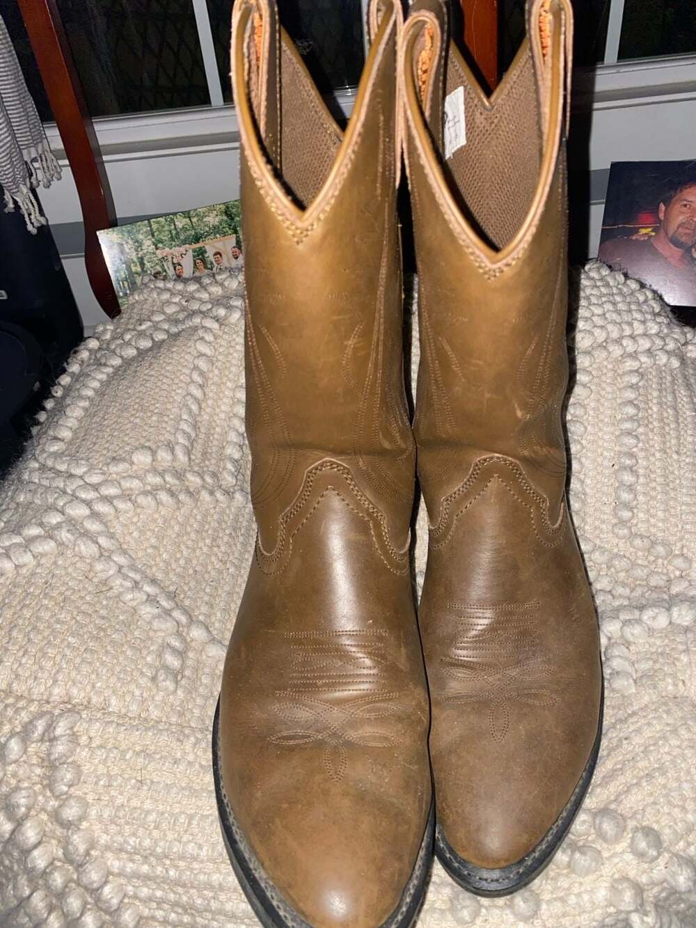Justin JB1100 Men's Brown Leather Western Cowboy Boots Size 11EE
